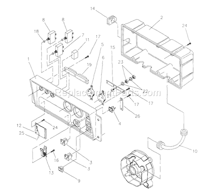 Page A Diagram and Parts List for 1313-0  Briggs and Stratton Generator